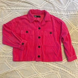 Barely Worn Hot Pink Zara Corduroy Jacket